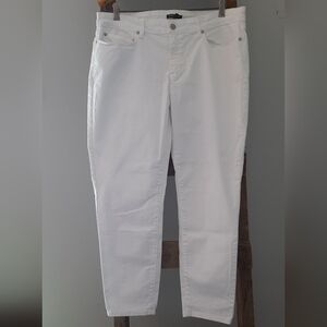 Eileen Fisher Petite White Denim Jeans Size 16P EUC